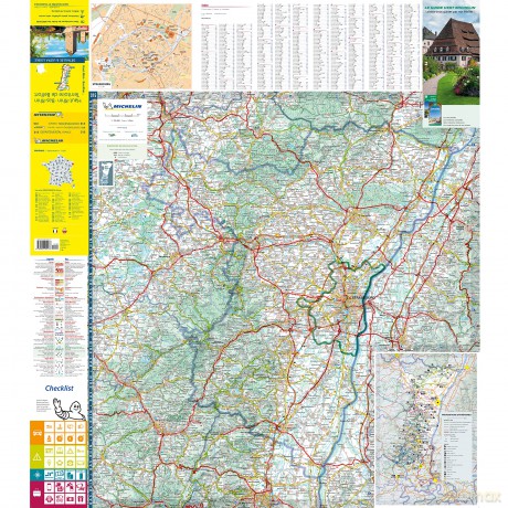 BasRhin HautRhin Territoire de Belfort Michelin Local Map 315 [KSIĄŻKA]