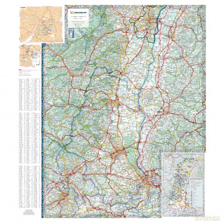 BasRhin HautRhin Territoire de Belfort Michelin Local Map 315 [KSIĄŻKA]