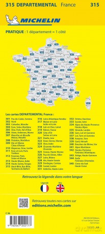 BasRhin HautRhin Territoire de Belfort Michelin Local Map 315 [KSIĄŻKA]