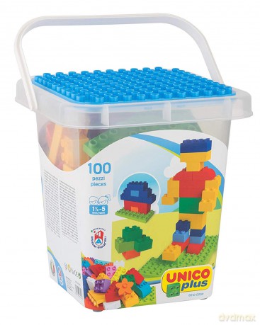Bausteine 100 Teile im Eimer Unico