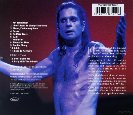 Ozzy Osbourne: No More Tears [CD]