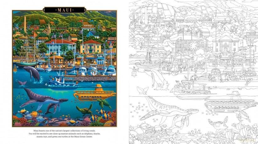 Beautiful Beaches Coloring Book [KSIĄŻKA]