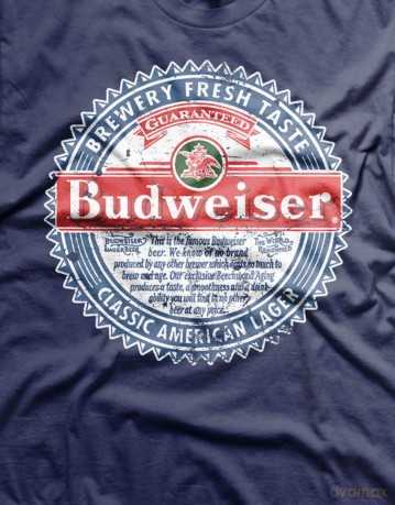 BEER - Budweiser American Lager - T-Shir