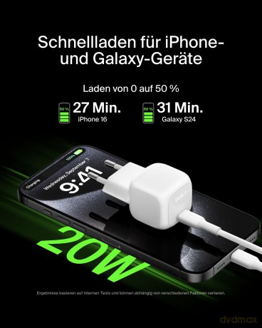 Belkin 20W USB-C Cube Wall Charger mit P