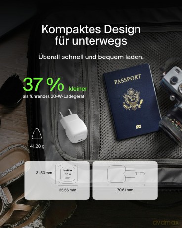 Belkin 20W USB-C Cube Wall Charger mit P