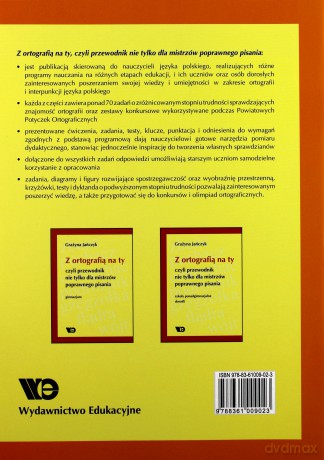 Z ortografią na ty, przewodnik nie tylko.. Szkoła Podstawowa 4-6 [KSIĄŻKA]