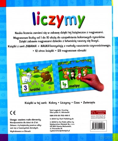Zabawa + nauka - magnesy - Liczymy [KSIĄŻKA]