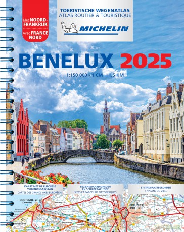 Benelux 2025 Tourist and Motoring Atlas A4Spiral [KSIĄŻKA]