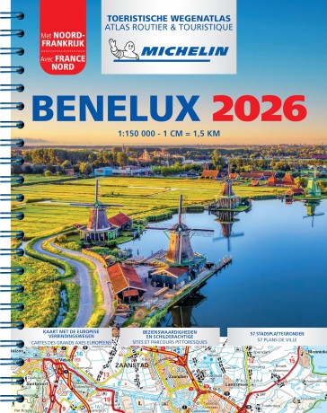 Benelux 2026 Tourist and Motoring Atlas A4Spiral [KSIĄŻKA]