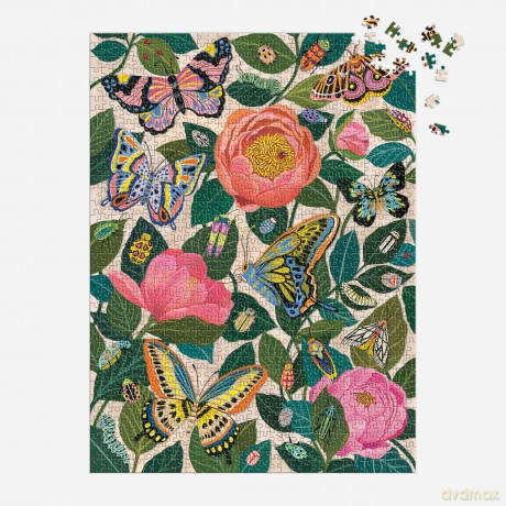Between the Blooms 1000 Piece Foil Puzzle [KSIĄŻKA]