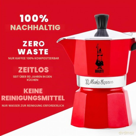 Bialetti Moka Express Rot, Espressokoche
