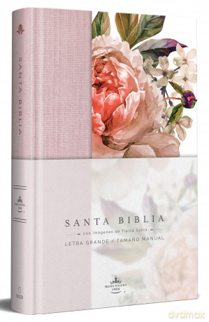 Biblia Reina Valera 1960 Letra Grande. Tapa Dura, Tela Rosada Con Flores, Tamano [KSIĄŻKA]