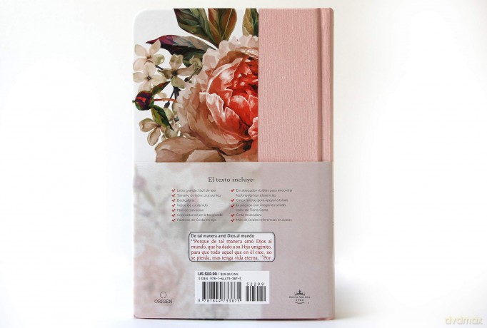 Biblia Reina Valera 1960 Letra Grande. Tapa Dura, Tela Rosada Con Flores, Tamano [KSIĄŻKA]