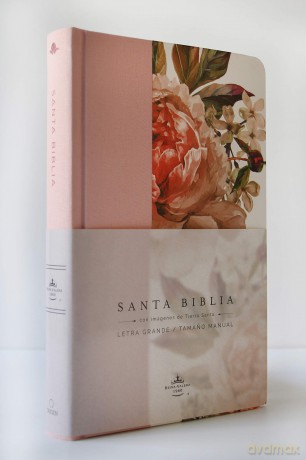 Biblia Reina Valera 1960 Letra Grande. Tapa Dura, Tela Rosada Con Flores, Tamano [KSIĄŻKA]
