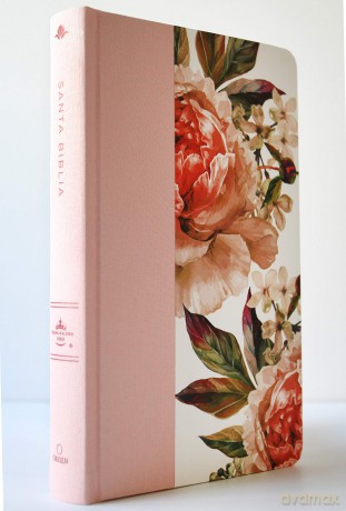 Biblia Reina Valera 1960 Letra Grande. Tapa Dura, Tela Rosada Con Flores, Tamano [KSIĄŻKA]