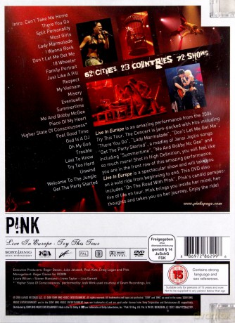 P!nk (Pink): Live in Europe [DVD]