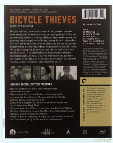 Bicycle Thieves (Złodzieje rowerów) [Blu-Ray]
