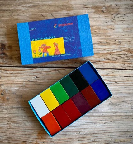 Bijenwasblokjes - 12 Kleuren