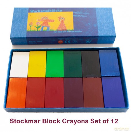 Bijenwasblokjes - 12 Kleuren