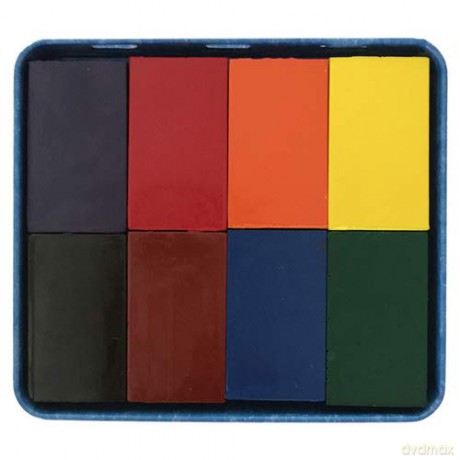 Bijenwasblokjes Standaardkleuren - 8 stuks