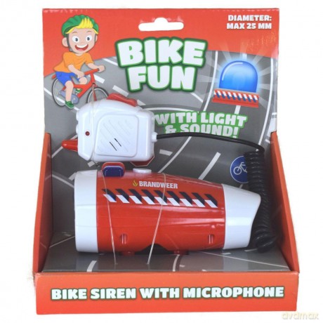 Bike Fun Fietssirene Brandweer met Microfoon