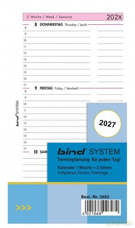 Bind: bind Kalendereinlage 2026 A6