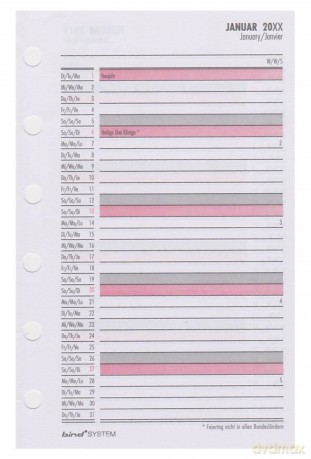 Bind: bind Kalendereinlage 2026 Mini (7,9 x 12