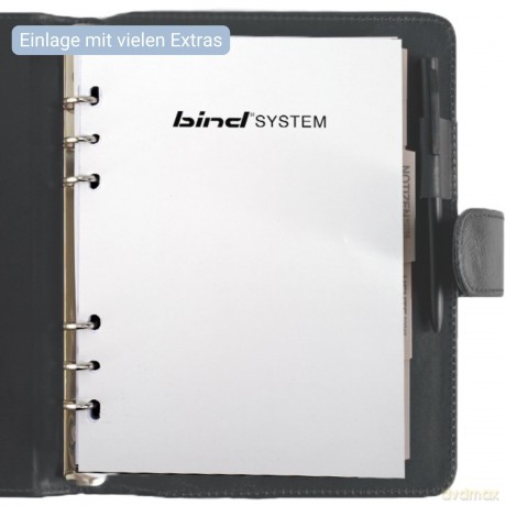 Bind Systempl.A5 Sw Lederimita