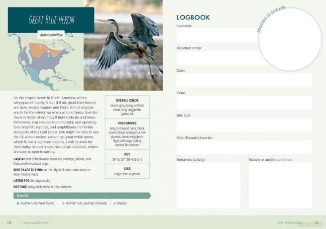 Bird Watchers Field Guide Sticker Logbook [KSIĄŻKA]