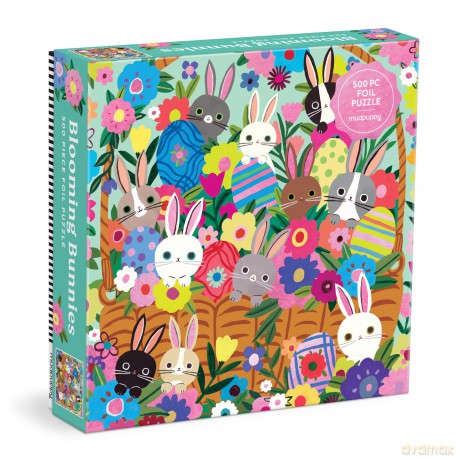 Blooming Bunnies 500 Piece Foil Family Puzzle [KSIĄŻKA]