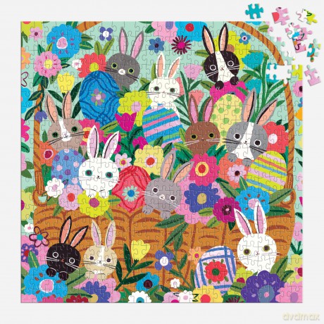 Blooming Bunnies 500 Piece Foil Family Puzzle [KSIĄŻKA]