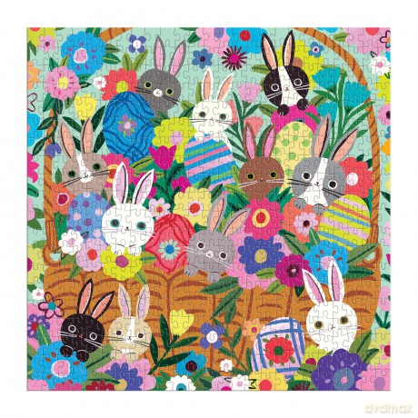 Blooming Bunnies 500 Piece Foil Family Puzzle [KSIĄŻKA]
