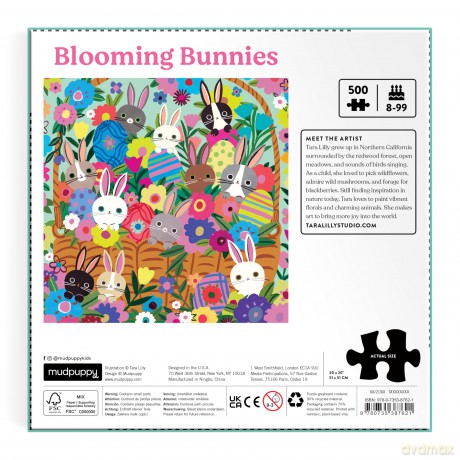 Blooming Bunnies 500 Piece Foil Family Puzzle [KSIĄŻKA]