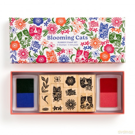 Blooming Cats Rubber Stamp Set [KSIĄŻKA]