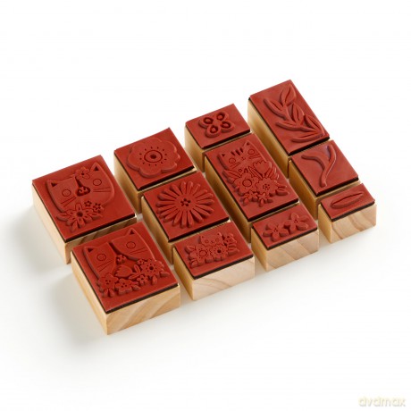 Blooming Cats Rubber Stamp Set [KSIĄŻKA]