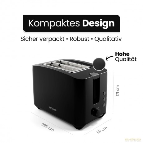 Bomann: BOMANN TA 6065 CB Toaster schwarz