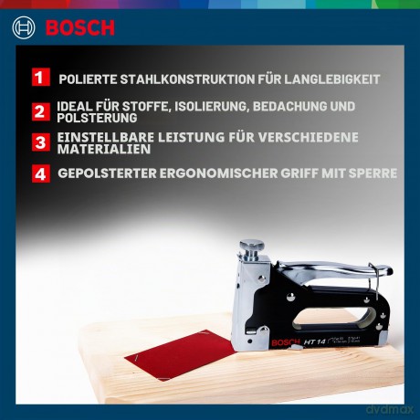 BOSCH Handtacker HT 14 schwarz-chrom