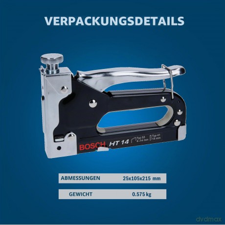 BOSCH Handtacker HT 14 schwarz-chrom