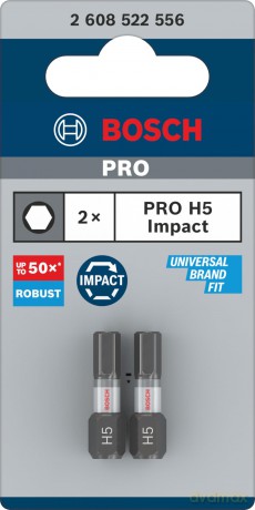 Bosch: BOSCH PRO Hex Impact Bits, H5, 2 St.