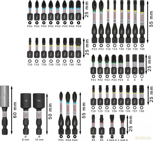 Bosch: BOSCH PRO Impact Bit-Set, 50-teilig