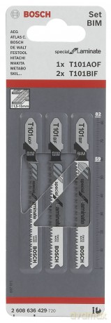 Bosch: BOSCH PRO Laminat Stichsgebltter-Set 3