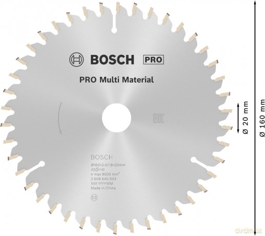 BOSCH PRO Multi Material Kreissgeblatt