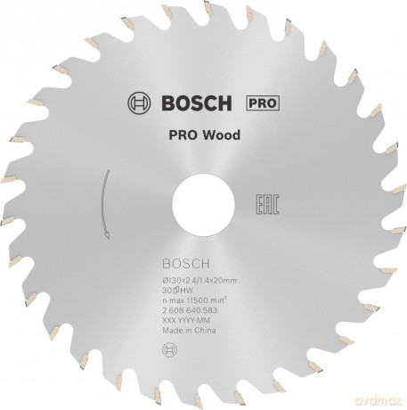 Bosch: BOSCH PRO Wood Kreissgeblatt 130,0 mm,