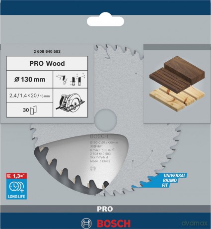 Bosch: BOSCH PRO Wood Kreissgeblatt 130,0 mm,