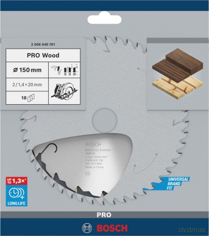 Bosch: BOSCH PRO Wood Kreissgeblatt 150,0 mm,