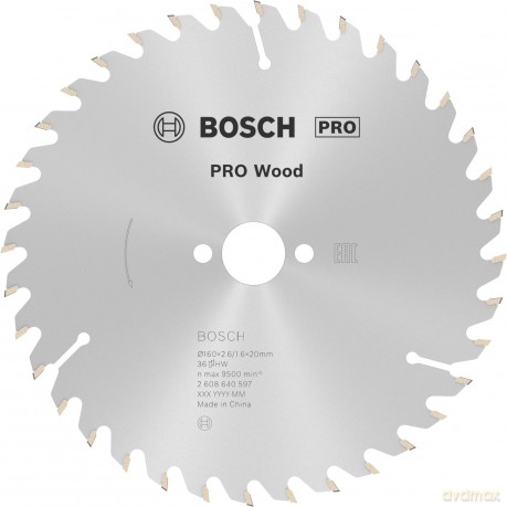 Bosch: BOSCH PRO Wood Kreissgeblatt 160,0 mm,