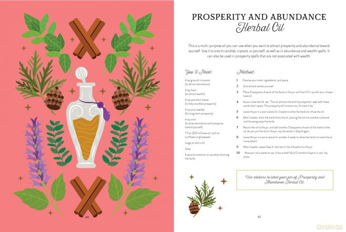 Botanical Magickal Stickers Spells [KSIĄŻKA]