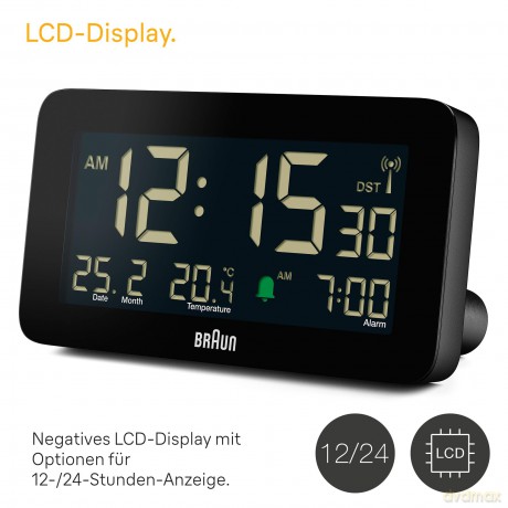 Braun BC10B-DCF Funk-Digitalwecker fźr d