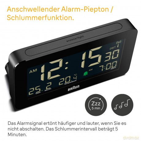 Braun BC10B-DCF Funk-Digitalwecker fźr d