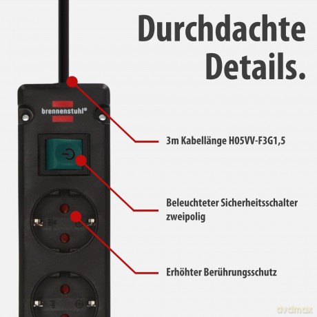 brennenstuhl Bremounta 5-fach Steckdosen
